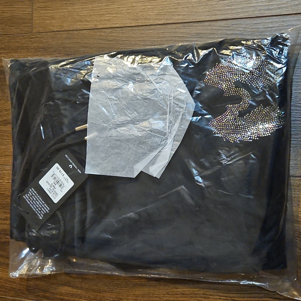 TRUE RELIGION CRYSTAL HS WING VELOUR PANT BLACK SIZE XXL - Picture 7 of 10